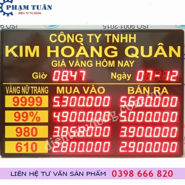 Biểu đồ biến động giá vàng SJC tại TP.HCM trong 3 tháng