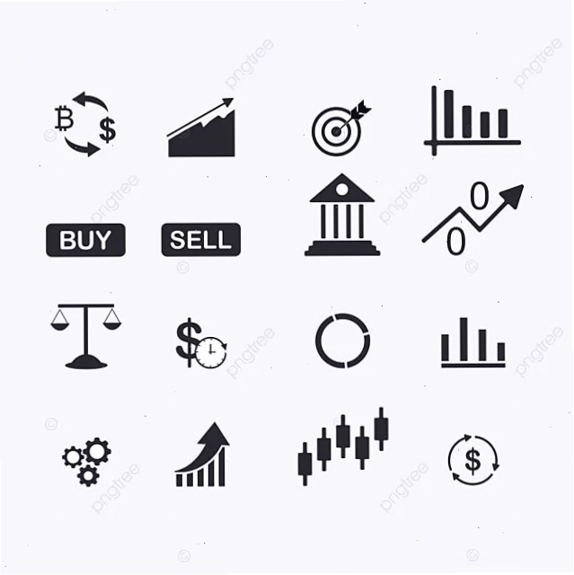 Biểu đồ chứng khoán icon thể hiện sự quan tâm của các quỹ ETF
