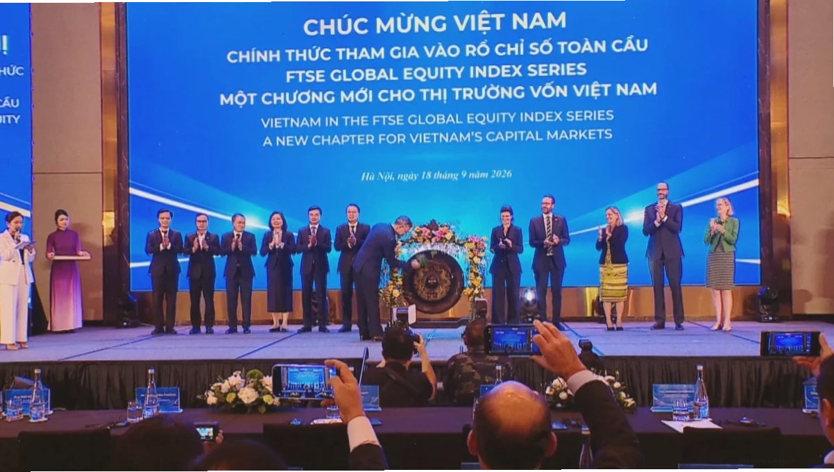 Biểu đồ giá chứng khoán hiển thị giá đóng cửa