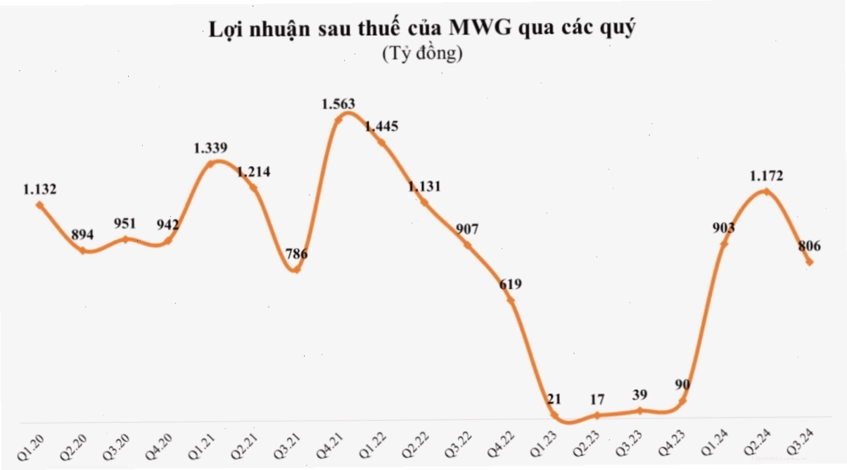 Giá cổ phiếu mwg và hiệu quả hoạt động của chuỗi Bách Hóa Xanh