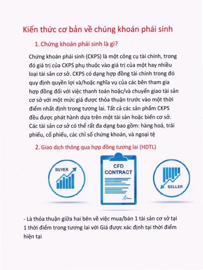 Kiến thức cơ bản về chứng khoán pdf về hợp đồng tương lai