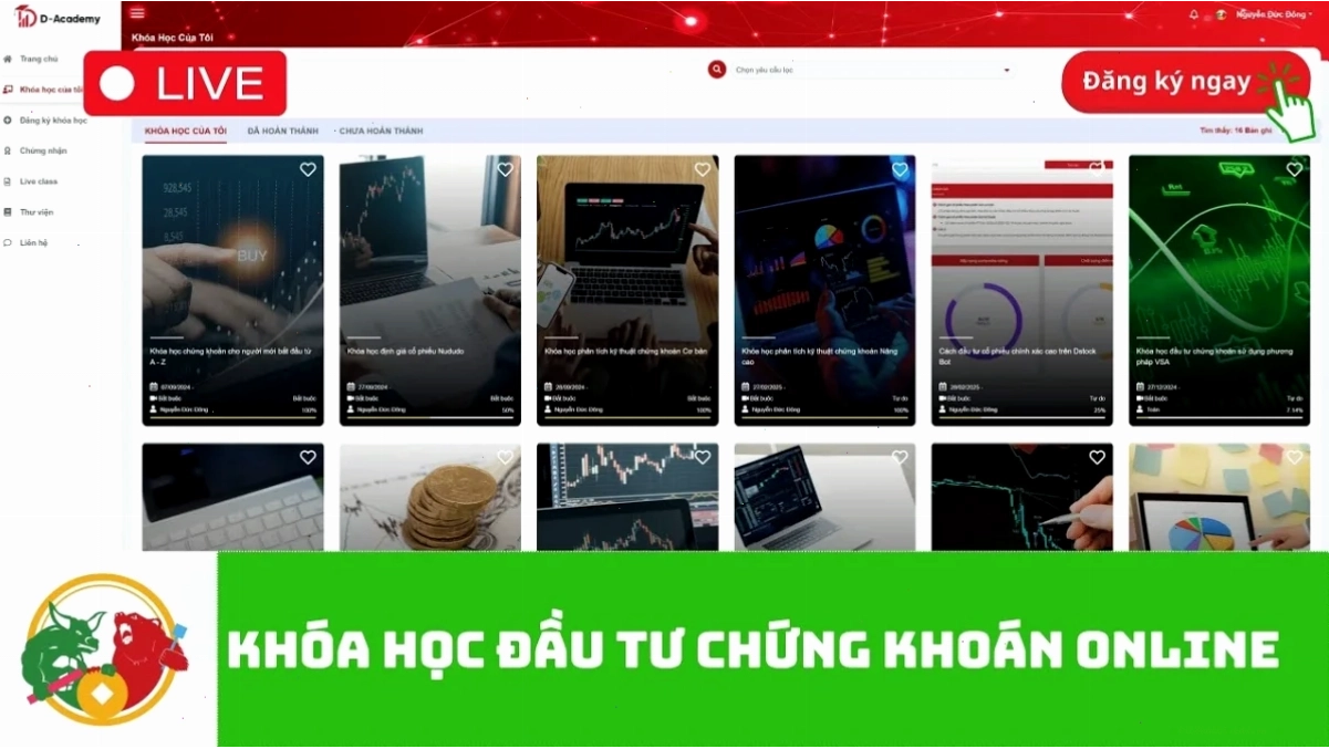 Lớp học chứng khoán online cung cấp kiến thức thực tế cho nhà đầu tư