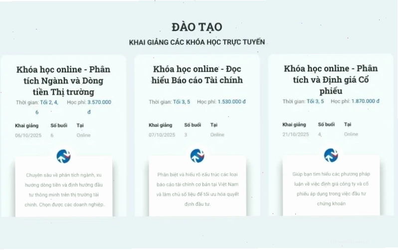 Lớp học chứng khoán online trang bị kỹ năng phân tích thị trường