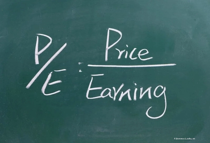 Minh họa cách tính P/E đơn giản bằng phép chia