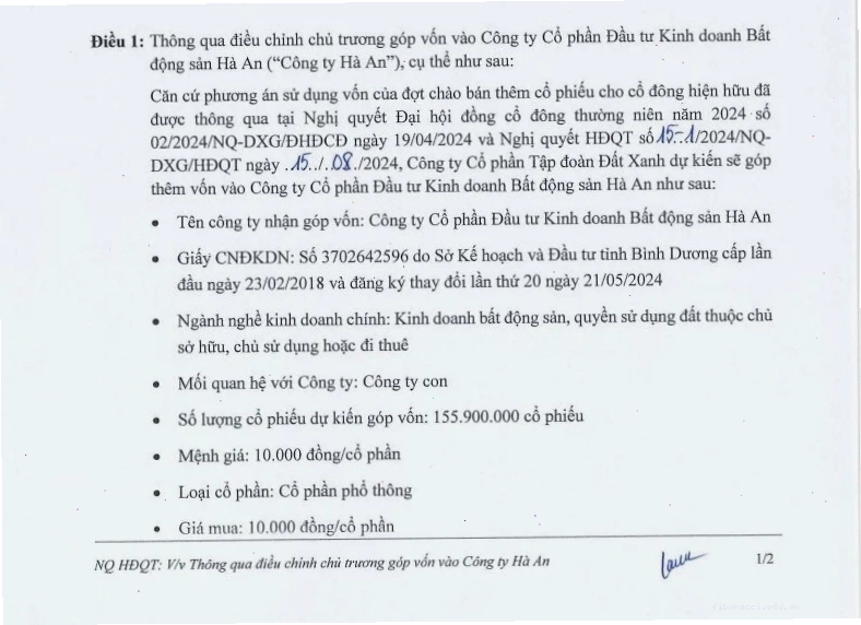 Phân tích báo cáo tài chính của cổ phiếu Đất Xanh