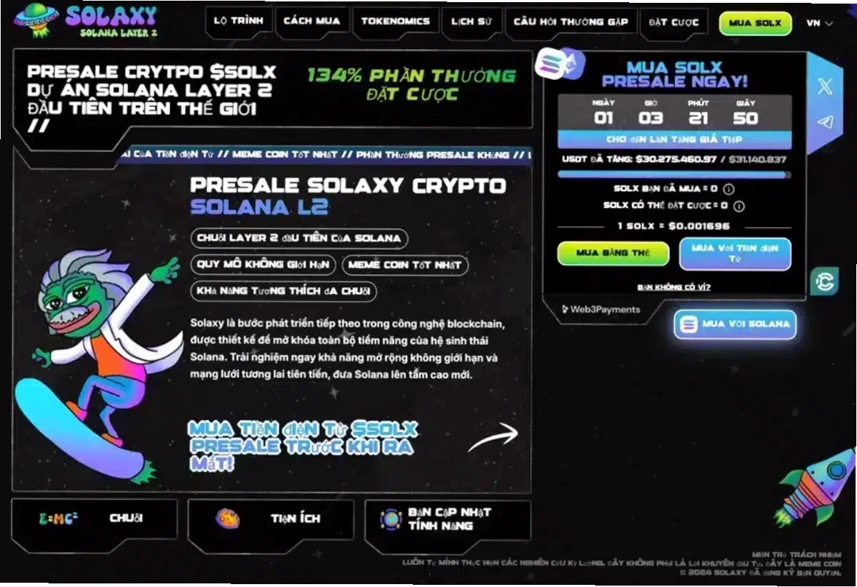 Solaxy (SOLX) – Giải pháp Layer-2 toàn diện đầu tiên để giải quyết các hạn chế của blockchain Solana
