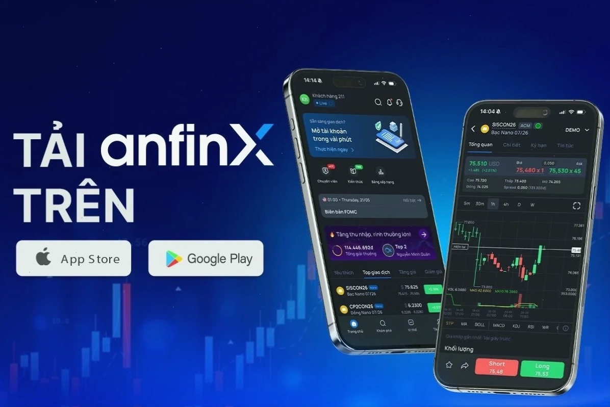 Tải AnfinX trên App Store và Google Play