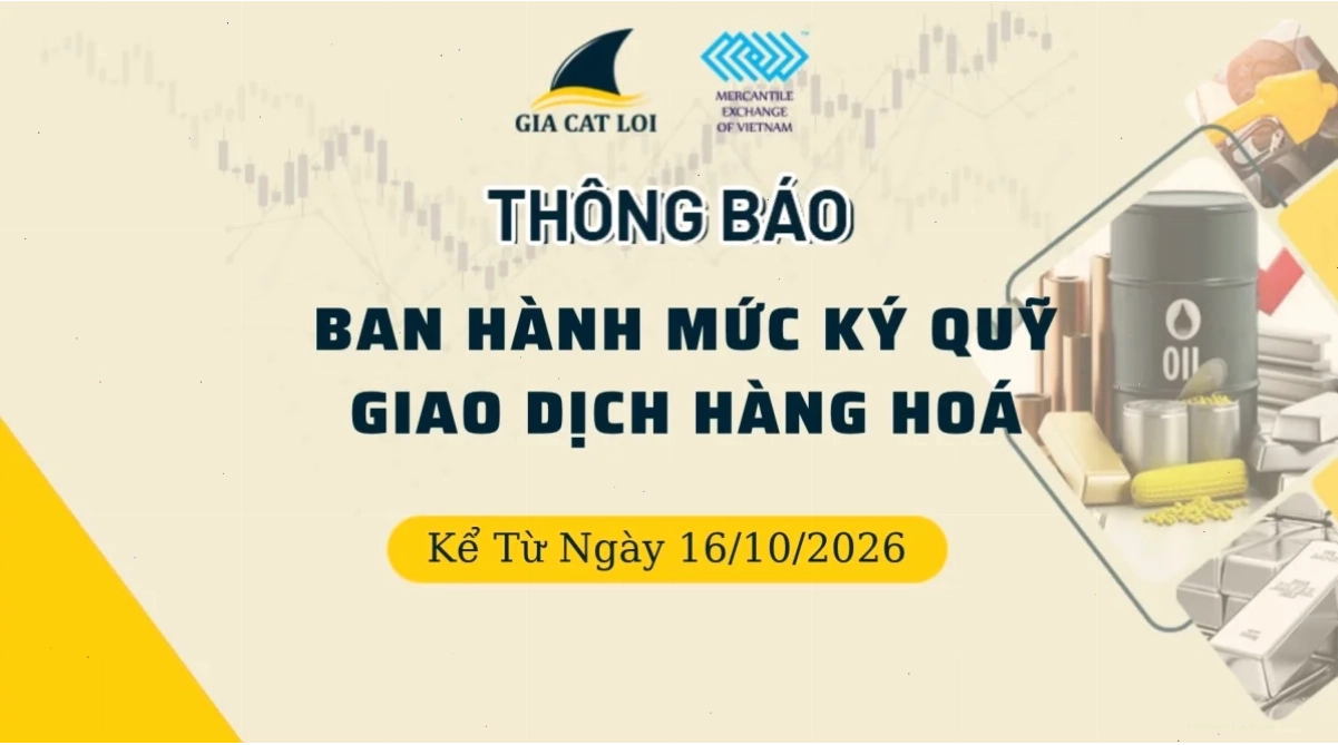 Thông Báo Ban Hành Mức Ký Quỹ Giao Dịch Hàng Hóa Ngày 16/10/2026
