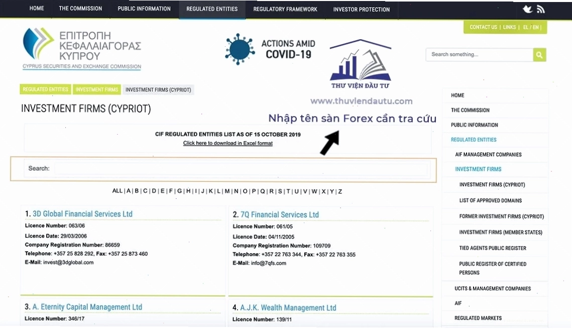 Thông tin giấy phép là yếu tố then chốt khi tra cứu sàn forex