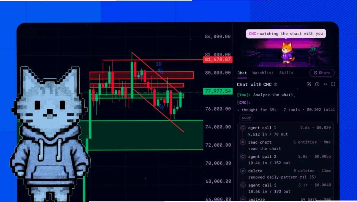 Ứng dụng Coinmarketcap trên điện thoại di động